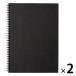  Muji Ryohin двойной кольцо Note одноцветный B5 темно-серый 80 листов 1 комплект (2 шт. ) хорошая вещь план 
