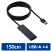  Elecom USB-A 4 порт USB 5Gbps ступица U3H-H044BK/E 1 шт 