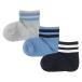  Muji Ryohin Kids пара становится прямой угол короткий носки ( рисунок *3 пара комплект ) 19~23cm линия ( серый * голубой * темно-синий ) хорошая вещь план 