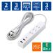  Elecom USB ответвление удлинитель 3m розетка ×3.USB-C×1 A×2 белый ECT-38-3A2C30WH 1 шт 