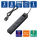 �G���R�� USB�^�b�v �����R�[�h 1m �R���Z���g 6�� USB�[C�~2 A�~1 �� ECT-3910BK 1��