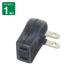 ya The wa корпорация L type штекер адаптор ( ширина ) чёрный Y02SA01BK 1 шт 