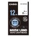  Casio CASIO имя Land лента чистый - ... чуть более склеивание ширина 12mm белый этикетка чёрный знак 8m шт XR-12GCWE