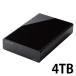  Elecom HDD установленный снаружи жесткий диск 4TB вентилятор отсутствует тихий звук проект черный ELD-HTV040UBK 1 шт. 