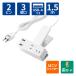  разветвитель удлинитель USB имеется 1.5m зажим тип . защита белый ECT-3015WH Elecom 1 шт 