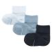  Muji Ryohin Kids пара становится прямой угол .... хлопок короткий носки (3 пара комплект ) 15~19cm голубой * голубой * темный темно-синий хорошая вещь план 