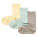  Muji Ryohin Kids пара становится прямой угол ребра носки (3 пара комплект ) Kids 15~19cm желтый зеленый мокка Brown хорошая вещь план 