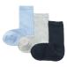  Muji Ryohin Kids пара становится прямой угол ребра носки (3 пара комплект ) Kids 19~23cm незначительный голубой серый темно-синий хорошая вещь план 