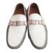 LOUIS VUITTON Louis Vuitton LV северный однопёрый терпуг n высокий m мокасины обувь для вождения кожа белый серый 8.5 27.5cm мужской [ б/у ]