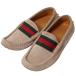  Gucci GUCCI Kids обувь для вождения замша Loafer Sherry линия туфли без застежки мокасины ребенок обувь серый juur28