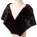  норка мех мех шаль пелерина muffler палантин длинный Brown женский 