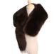  four waifor-Y BLUE FOX STOLE мех лисы пелерина палантин бахрома мех muffler темно-коричневый ur178