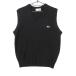 CHEMISE LACOSTE пятна -z Lacoste лучший шерсть вязаный tops нашивка вышивка V шея черный 3