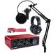 Focusrite Scarlett Solo Studio 3rd Gen USB Audio Interface and Recording Bundle with Microphone, Headphones, XLR Cable, Knox Studio Stand, S¹͢