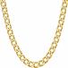 ̵LIFETIME JEWELRY Diamond Cut Edge Curb Link Chain Necklace 24k Real Gold Plated (16 inches, 6mm, Gold)¹͢