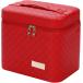  ящик для косметики cosme box перевозка место хранения косметика зеркало имеется ( красный )