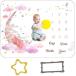 MUMULOT.. искусство месяц . фото коврик baby фотосъемка простыня тонкий покрывало младенец рост регистрация подарок MDM(k громкий розовый )
