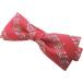  сделано в Японии звук . рисунок note узор бабочка галстук bow Thai ( красный / серебряный )