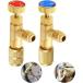 �y�݊��i�z R410a R32 �R���g���[���o���u �G�A�R���K�X �`���[�W�o���u 1/4�I�Xx1/4���X �Z�b�g(�}���`�J���[)