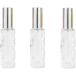  roll on бутылка заполняющий контейнер духи пульверизатор перевозка стекло небольшое количество .10ml серебряный 3 шт. комплект MDM ( серебряный )
