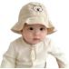  baby шляпа шляпа симпатичный медведь вышивка .. шнур имеется голова вокруг 49cm UV cut навес вне развлечение ( бежевый, Free Size)