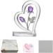  crystal rose цветок украшение Heart type роза День матери подарок день рождения интерьер MDM ( лиловый, ( примерно )110x128x25mm)