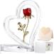  crystal rose цветок украшение Heart type роза День матери день рождения подарок интерьер MDM ( красный, 12.5x9x2.5cm)