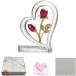  crystal rose цветок украшение Heart type роза День матери подарок день рождения интерьер MDM ( красный, ( примерно )110x128x25mm)