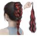  присоединение шерсть wave ek стерео волосы аксессуары парик больше количество волосы суммировать .ime чейнджер простой оборудован "конский хвост" одним движением организовать ( красный )