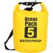  водонепроницаемый сумка сухой мешок большая вместимость плечо с ремешком сумка для персонала уличный морской спорт дайвинг ( желтый, 5L)