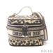  Christian Dior Christian Dior DIORTRAVEL маленький vaniti косметичка парусина бежевый черный 2WAY женский б/у 