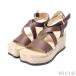  Loewe LOEWEpetaru эспадрильи сандалии кожа Brown Wedge подошва L815283X19311036 женский б/у 