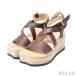 Loewe LOEWEpetaru эспадрильи сандалии кожа Brown Wedge подошва L815283X19311040 женский б/у 