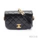 . покупка Chanel CHANEL matelasse сумка-пояс сумка "body" кожа черный Gold металлические принадлежности AS3402 женский б/у 