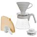 HARIO V60�R�[�q�[�T�[�o�[02�Z�b�g VCSD-02-PGR �L�b�`���Ɠd ����s��