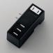 ELECOM エレコム USBタップ ブラック 横置スイングプラグ 3ポート 2.1A MOT-U04-2132BK 代引不可