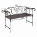 vidaXL сад bench 132cm стальной Anne teak brown мебель уличный мебель наружный стул уличный bench оплата при получении не возможно 