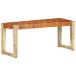 vidaXL bench 110cm Brown натуральная кожа &amp; манго натуральное дерево мебель bench кухня * обеденный bench оплата при получении не возможно 
