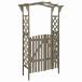 vidaXL пергола с подъемником 116x40x204cm серый натуральное дерево momi материал Home сад газонная трава сад уличный living уличный структура оплата при получении не возможно 