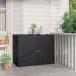 vidaXL двор для место хранения шкаф 100x55.5x80 cm поли ротанг производства черный мебель шкаф место хранения место хранения шкаф * запирающийся шкафчик оплата при получении не возможно 