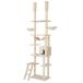  башня для кошки кошка tower кошка башня для кошки .. обивка модный все лен шнур полная высота 235-258cm Yamato бежевый 