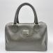 CELINE( Celine ) Vintage Trio mf Mini Boston ручная сумочка кожа серый серия Gold женский 