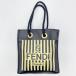 FENDI( Fendi )Fazzuolo Mini ручная сумочка кожа чёрный Gold металлические принадлежности женский Logo принт большая сумка 