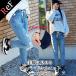  Denim конический Denim женский стрейч повреждение талия резина талия ребра брюки прекрасный ножек джинсы маленький размер большой размер бесплатная доставка 