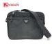 PRADA Prada V147S треугольник plate 2WAY портфель сумка на плечо портфель портфель черный унисекс [ б/у ]