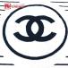 CHANEL Chanel банное полотенце интерьер окантовка CC здесь Mark полоса пляж полотенце колено .. интерьер полотенце хлопок [ б/у ]