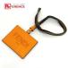 FENDI Fendi 8M0452 Logo pe can ремешок на шею имеется футляр для визитных карточек чехол для пропуска футляр для карточек кожа orange [ б/у ] прекрасный товар 