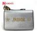 Dior Dior чехол для пропуска футляр для визитных карточек J*ADIOR заклепки брелок для ключа сумка очарование 2. складывать футляр для карточек кожа серебряный [ б/у ]