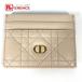  прекрасный товар Dior Dior CARO Caro футляр для визитных карточек чехол для пропуска kana -ju футляр для карточек бежевый женский [ б/у ]
