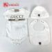 как новый GUCCI Gucci 516326 Logo 3 деталь комплект подарок комплект нагрудник & вязаная шапка & детский комбинезон baby BABY младенец вязаная шапка.[ б/у ]